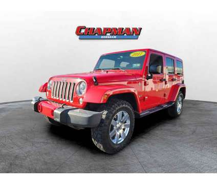 2017 Jeep Wrangler Unlimited Sahara is a Red 2017 Jeep Wrangler Unlimited Sahara Car for Sale in Horsham PA
