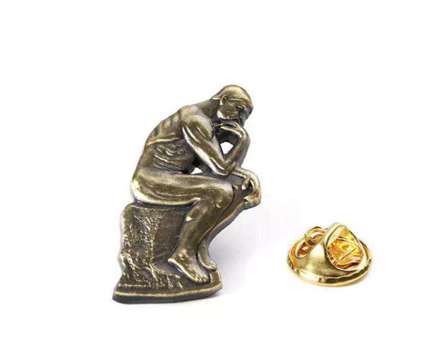 3D Relief Thinker Bronze Badge Pins is a Artworks for Sale in Lincoln Heights CA