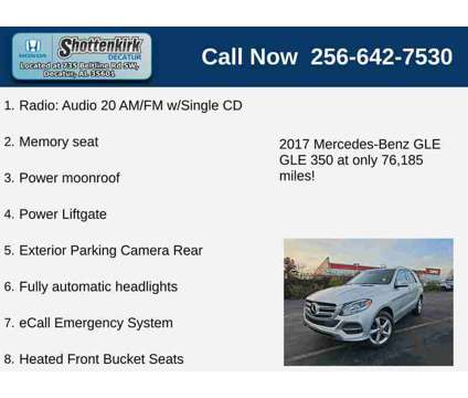 2017UsedMercedes-BenzUsedGLEUsed4MATIC SUV is a Silver 2017 Mercedes-Benz G SUV in Decatur AL