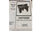 Craftsman Router with table and router bits