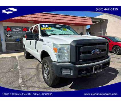 2015 Ford F250 Super Duty Crew Cab for sale is a White 2015 Ford F-250 Super Duty Car for Sale in Gilbert AZ