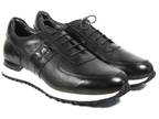 Paul Parkman Men's Black Floater Leather Sneakers
