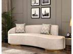 Buy Osbert 3 Seater Curved Sofa Set (Cotton, Jade Ivory) Onl