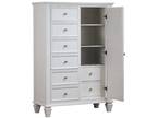 Coaster Sandy Beach Coastal Wood 8-Drawer Man's Chest in Buttermilk