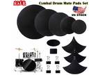 14Pcs Mute Pad Drum Mute Silencer Set for Drum Practice with Cymbal Mutes R9Y6