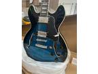 Christmas gift New Firefly 338 BL Guitar Semi-Hollow Body Electric Guitar (Blue)