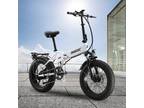 750W Peak Electric Folding Bike 20inch Fat tire Bicycle Foldable e-bikes EMTB