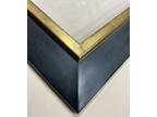 16" x 20 " Solid Wood Picture Frame Gilded in 22k Gold Leaf, Black Panel - USA