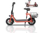450W Moped Commuter E-Scooter Foldable Electric Scooter With Seat 15.5MPH E-bike