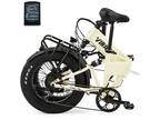 Secondhand 500W Folding Electric Bike for Adults 7 Speed 20"Fat Tire eBike White