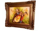 A Mandolin Lesson, oil painting signed Kanim