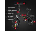 DYU 16" Folding Electric Bike for Adults Teens,15.5MPH 350W 36V/7.8AH, Commuter