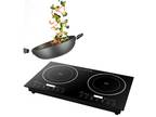 Portable Induction Cooktop Countertop 2.4KW Dual Cooker Burner Stove Hot Plate