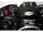 GORGEOUS MODERN CLASSIC NIKON FE2 SLR w/ NIKKOR LENS - MD-12 MOTOR DRIVE + MORE!