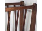 VTG mid century Wishbone Lg magazine rack Spindle Wood Walnut/teak Sculptural