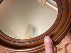 Victorian Walnut Dove Tailed Oval Frame w/ Mirror