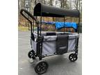 WONDERFOLD W1 Original Stroller Wagon w/ Canopy, Adjustable Handle, 5pt Harness