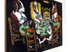Dogs Playing PoKER - Oil Painting Reproducti Wall Decor 16X20