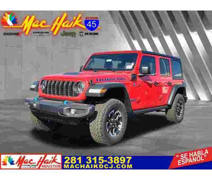 2024NewJeepNewWrangler 4xeNew4x4 is a Red 2024 Jeep Wrangler Car for Sale in Houston TX