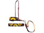 Showman Sunflower and Leather Look Overlay Tie Down