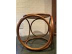 VTG MCM Cane Thonet Footstool Mid Century Modern Bentwood Stool Plant Stand