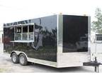 NEW 8.5 X 16 8.5X16 Enclosed Concession Food Vending BBQ Trailer W/ Equipment