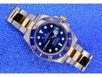 2022 Rolex Submariner Date 41mm Royal Blue Dial Two Tone Full Set 126613LB Watch
