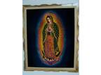 18"X 22" Hand Painted,Velvet Painting,Virgen DE Guadalupe,Religious Paintings