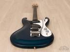 1965 Mosrite Ventures Model Vintage Electric Guitar, Ink Blue w/ Case & Strap