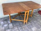 Vintage teak mid century folding gate leg dining table 1970s￼pick up Only!!