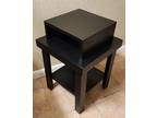 Vintage Side Accent Table End Table Nightstand Black