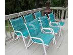 Set of 6 Telescope Powder Coated Patio Chairs