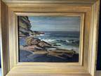 Art Oil Painting Henry Hintermeister jr. 1897-1972 Seascape "Monhegan”