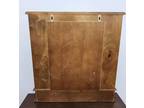 Vintage Wood Glass Doors Wall Hanging shadow box Display Curio Cabinet Drawer