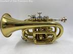 Monique Pocket Trumpet Brass Instrument In Case