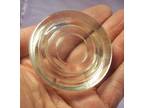 Set of 6 Vintage Clear Glass 2 3/8" Furniture Floor Protector Coasters L@@K!