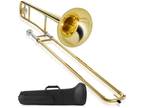 Bb Tenor Slide Trombone with Case - Gold Lacquer Finish