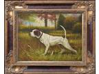Puppy In Field~Original Oil Painting+Wood Frame