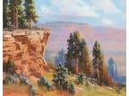 TOM HAAS painting 'Painted Chasm' oil Arizona mountains cliffs forest canyon