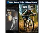 26" Mountain Bike Folding,21 Speed Men Bikes MTB Bicycle School Dual Disc Brake