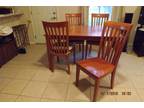 Wood Dining table with 6 chairs $