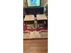 Antique Marble-Top Coffee Table With Matching End Tables