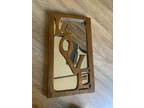 Vintage Wooden LOVE 70s Mirror Wall Hanging