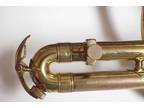 H.N. White King Silvertone Cornet Silver Bell with Gold Wash in Case