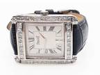 $24000 18k White Gold 7ct VS G Princess Cut Diamond PIAGET Mens Watch 40mm 26200