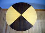 Vintage Modern Coffee Table Two Tone Wood Folding Hairpin Legs 1970s