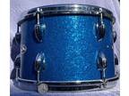 1973 - 1984 Slingerland 13" X 9" Blue Sparkle Tom Drum Avante Rock 1411 Jazz
