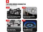 Gasland 12" Gas Cooktop 2 Sealed Burners Tempered Glass LPG/NG Stainless Steel