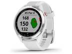 Garmin Approach S42 GPS Golf Smartwatch 010-02572-11, Polished Silver w/White Ba
