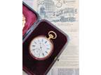 Patek Philippe Chronometro Gondolo 18K Rose Pocket Watch Original Box And Papers